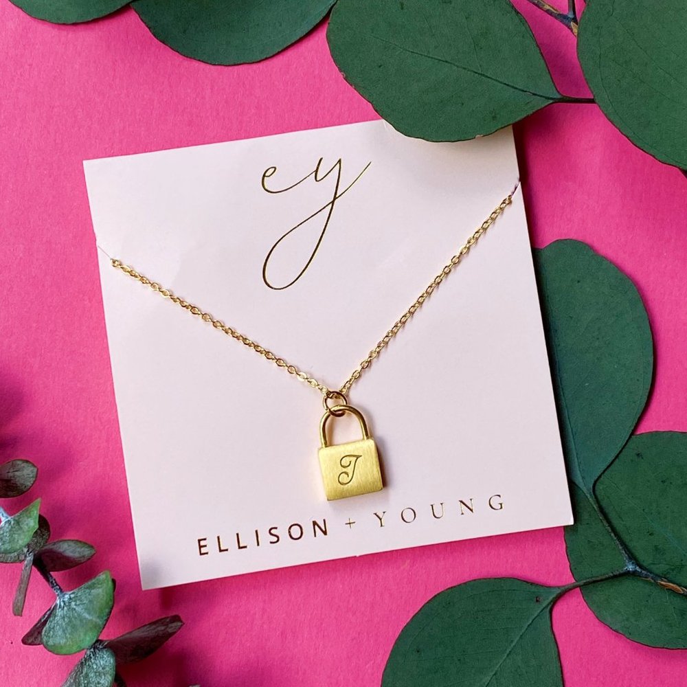 Scripted Notes Locket Initial Necklace - Picture 10 of 16